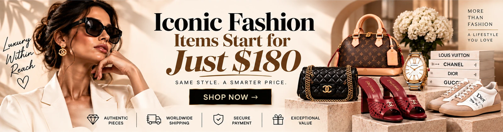 Iconic fashion items starting at $180